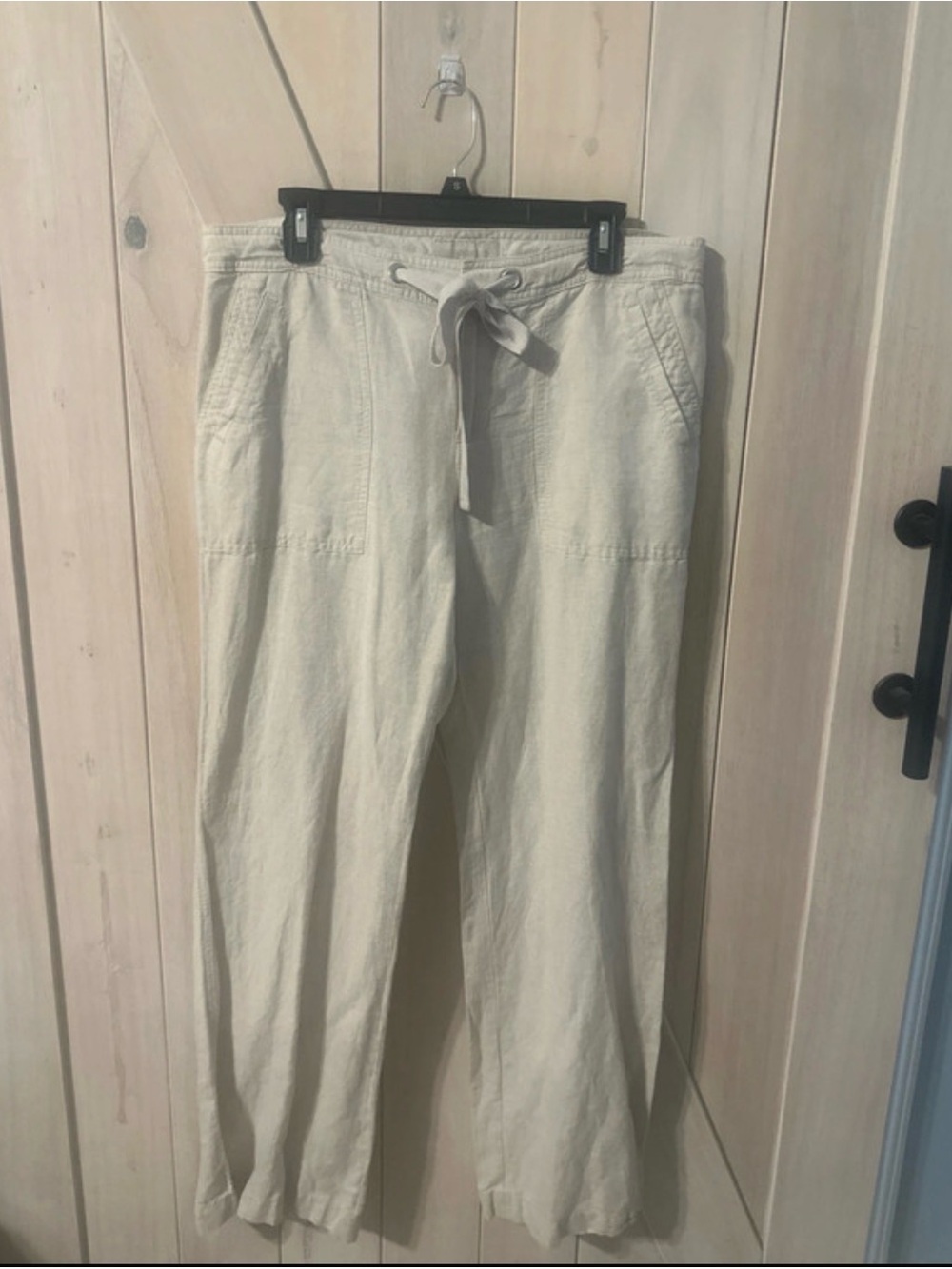 Banana Republic Cream Drawstring Chinos